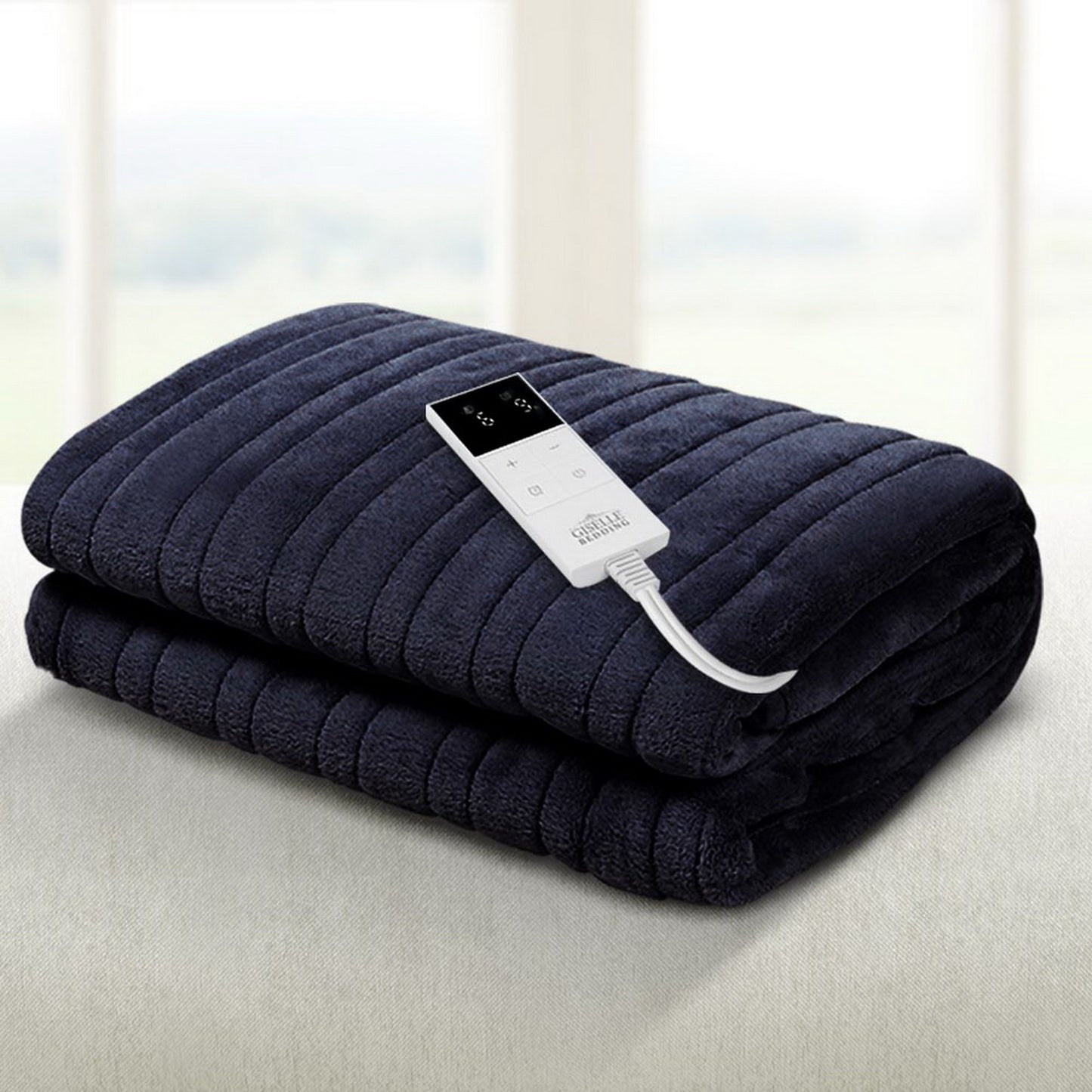 Giselle Bedding Heated Electric Throw Rug – Fleece Snuggle Blanket | Machine Washable | 3 Colours