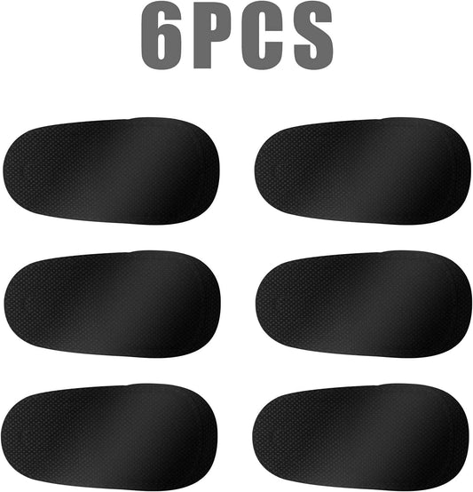 6 Pieces Eye Patch for Glasses – Post-Surgery Adjustable Cover (Black)