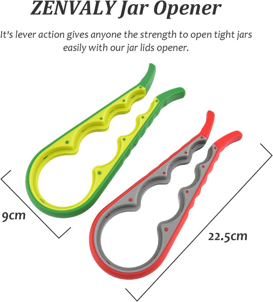 Multi-Function Jar & Bottle Opener Set (4 Pack) – Non-Slip Grip