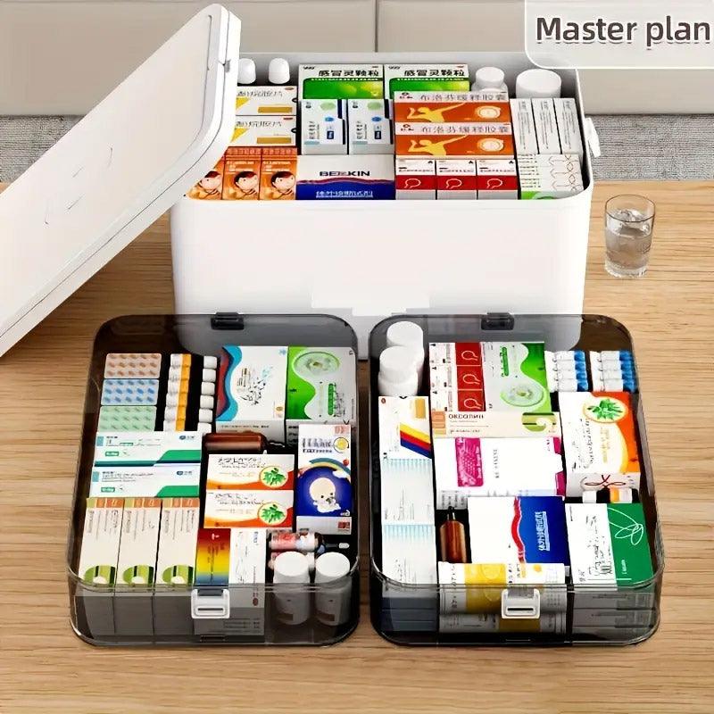 4-Layer Portable Medicine Storage Box