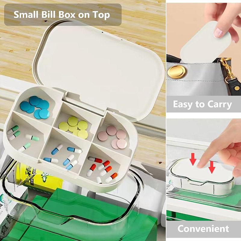 Large 3-Layer Medicine Storage Box - Family First Aid Organiser