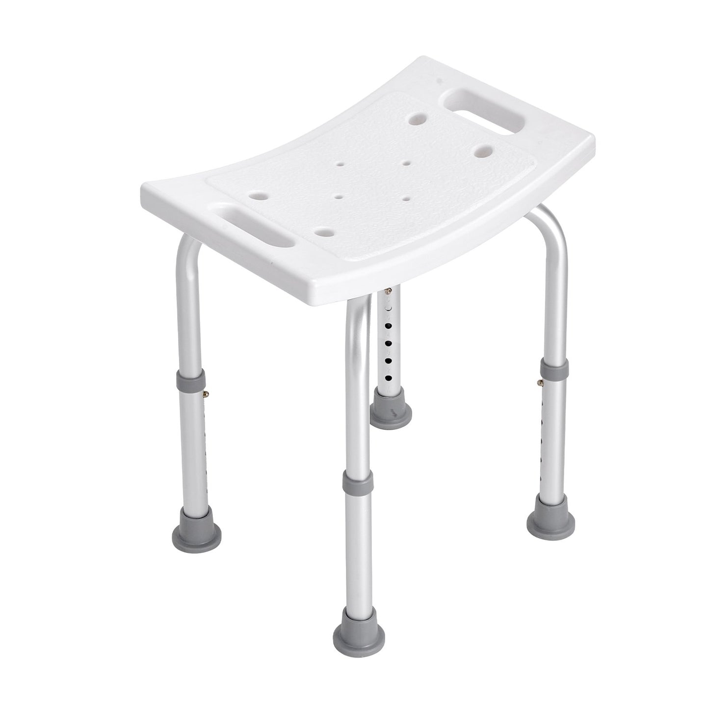 Adjustable Shower Stool with Handles - Non-Slip Seat (158 kg Capacity)