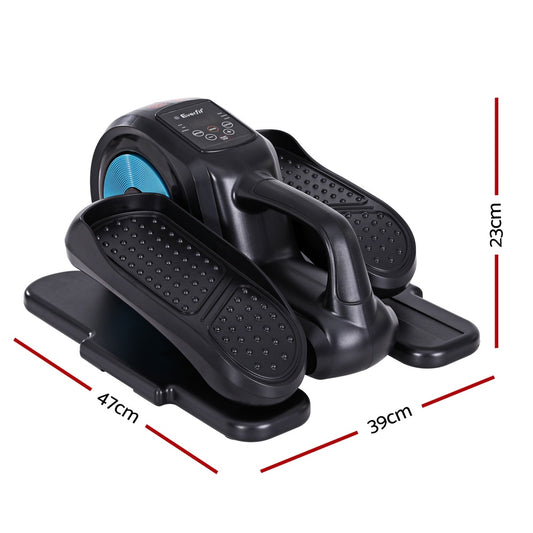 Everfit Mini Pedal Exerciser, 12-Speed Manual Mode, Black/Blue