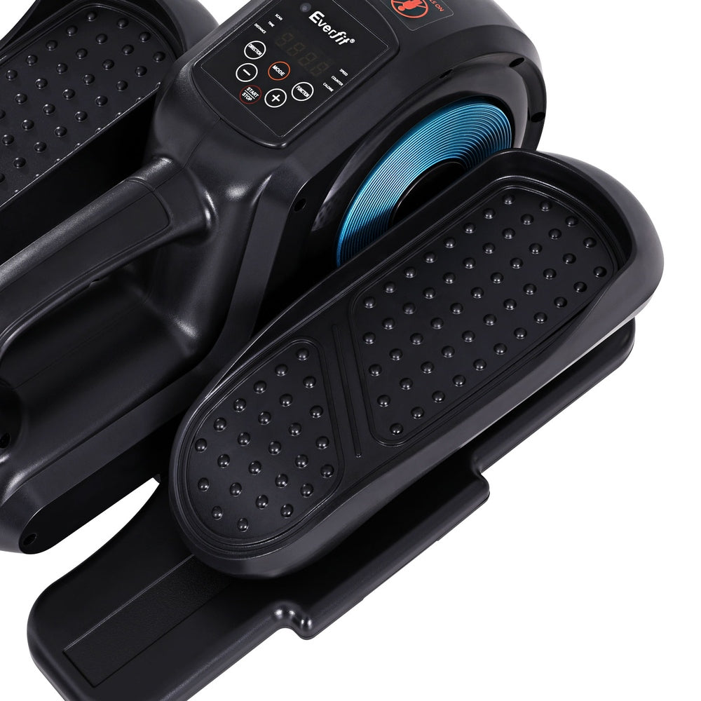 Everfit Mini Pedal Exerciser, 12-Speed Manual Mode, Black/Blue