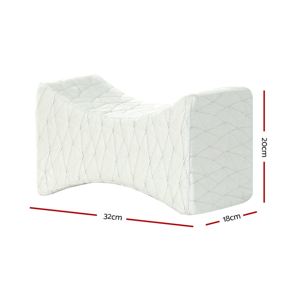 Giselle Bedding Memory Foam Knee Pillow - Ergonomic Leg Support Cushion