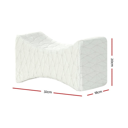 Giselle Bedding Memory Foam Knee Pillow - Ergonomic Leg Support Cushion