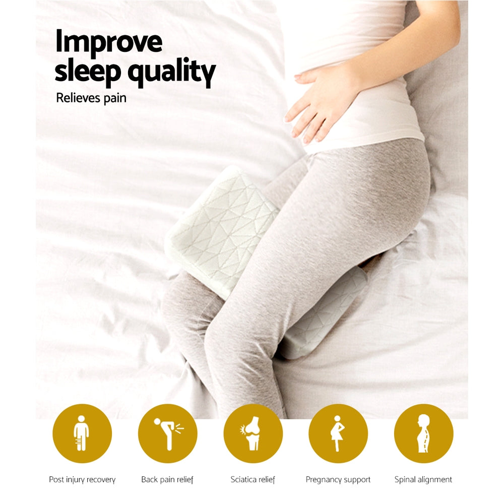 Giselle Bedding Memory Foam Knee Pillow - Ergonomic Leg Support Cushion
