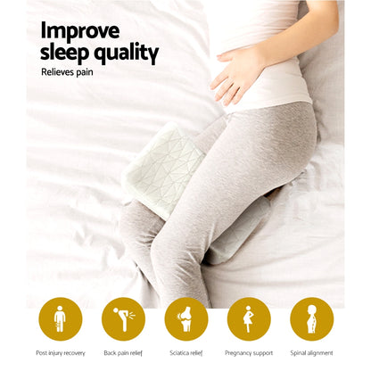 Giselle Bedding Memory Foam Knee Pillow - Ergonomic Leg Support Cushion