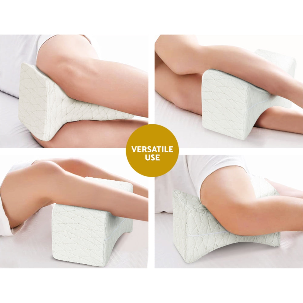 Giselle Bedding Memory Foam Knee Pillow - Ergonomic Leg Support Cushion