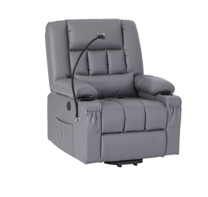Lift Recliner Chair — Massage & Heat | Assisted Standing | Grey