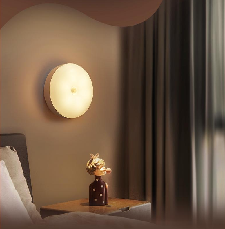Motion Sensor LED Night Light - Rechargeable Stick-On Light for Night Use