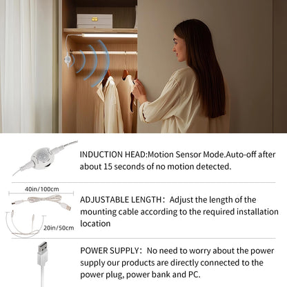 Rechargeable Motion Sensor Under Cabinet Light - LED Strip Light