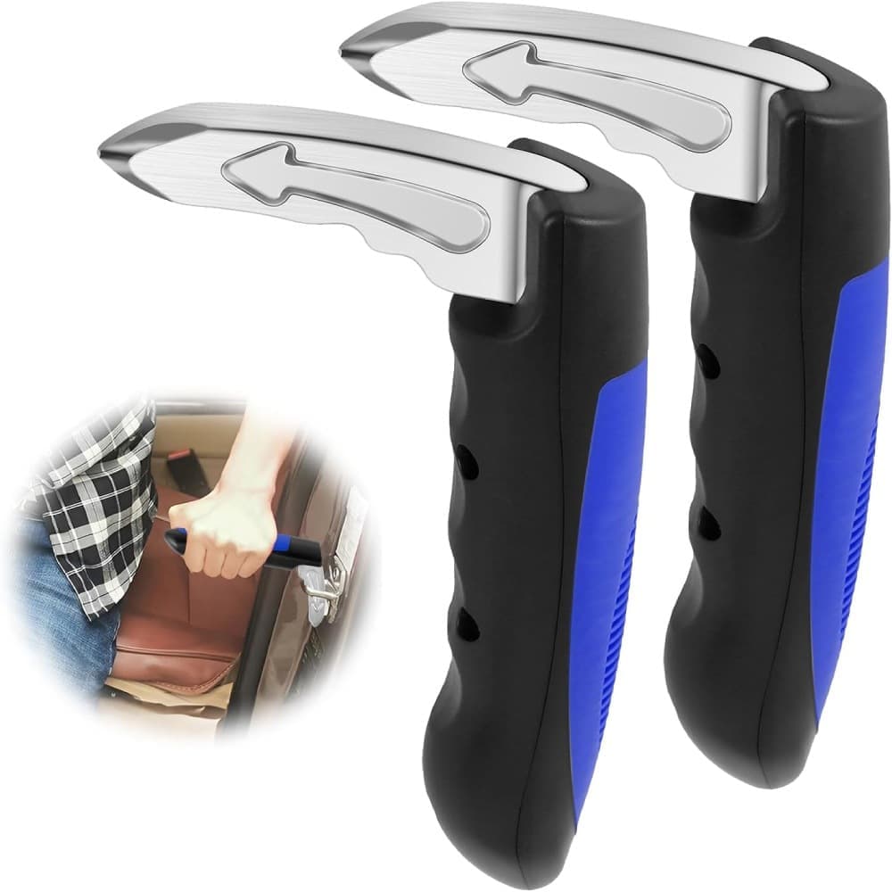 Car Door Assist Handle 2-Pack, Sit-to-Stand Support, Blue