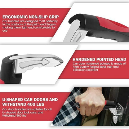 Car Door Assist Handle 2-Pack, Sit-to-Stand Support, Blue