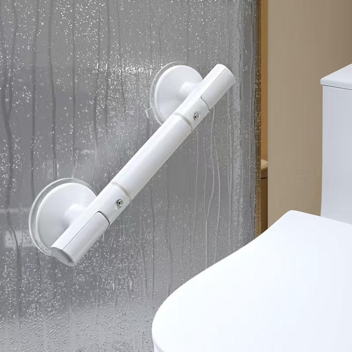 Suction Grab Handle - Non-Slip Bathroom Support with Dual Suction Cups
