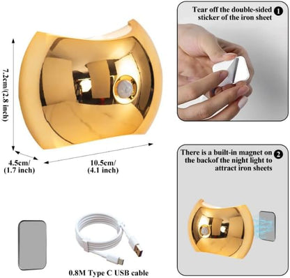 Rechargeable Motion Sensor Wall Light - Magnetic LED Night Light (White)
