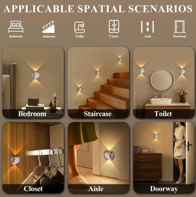 Rechargeable Motion Sensor Wall Light - Magnetic LED Night Light (White)