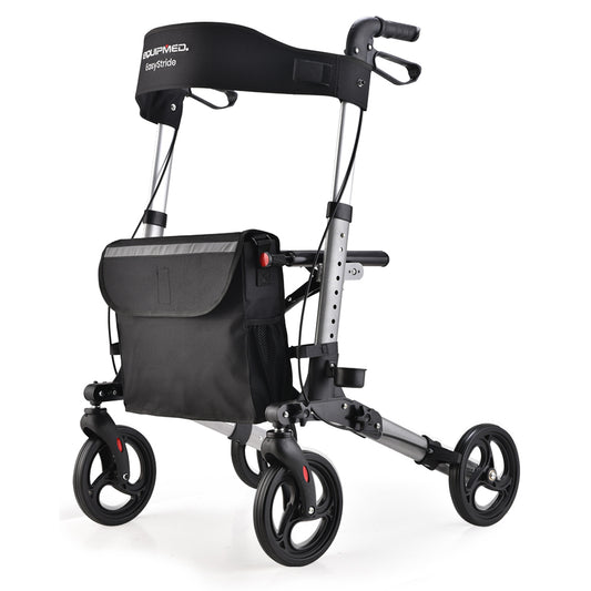 Equipmed Easy Stride Rollator with Seat & Bag, Foldable, 135kg