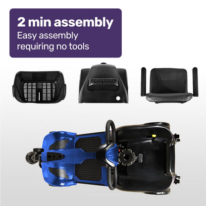 Mid-Sized Electric Mobility Scooter — Lithium Battery, 30km Range, Foldable Armrests