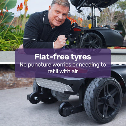 Mid-Sized Electric Mobility Scooter — Lithium Battery, 30km Range, Foldable Armrests