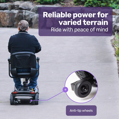Mid-Sized Electric Mobility Scooter — Lithium Battery, 30km Range, Foldable Armrests