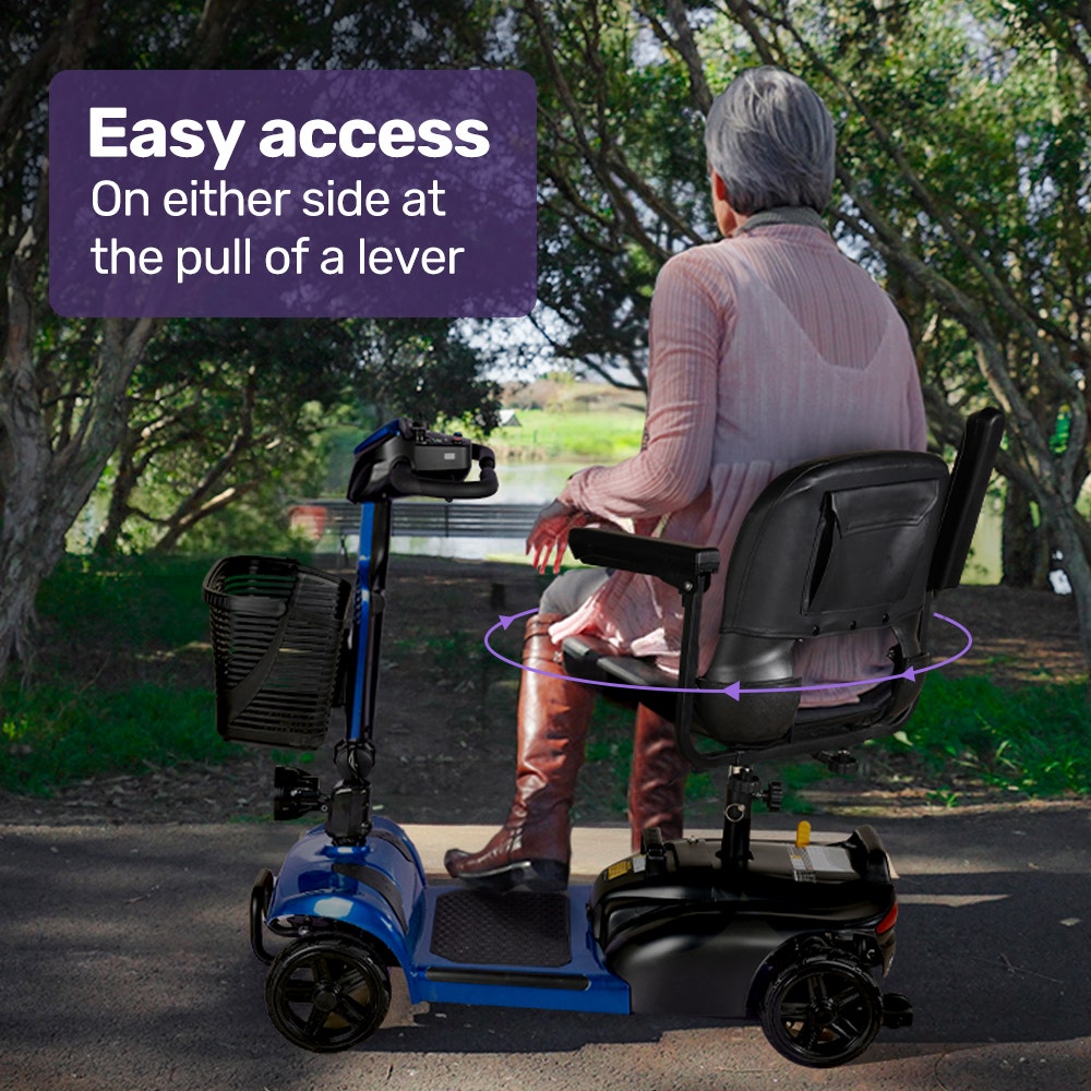 Mid-Sized Electric Mobility Scooter — Lithium Battery, 30km Range, Foldable Armrests
