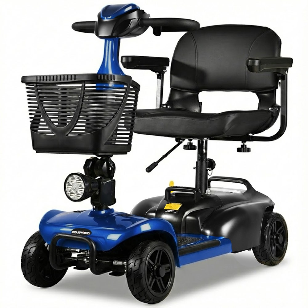 Mid-Sized Electric Mobility Scooter — Lithium Battery, 30km Range, Foldable Armrests