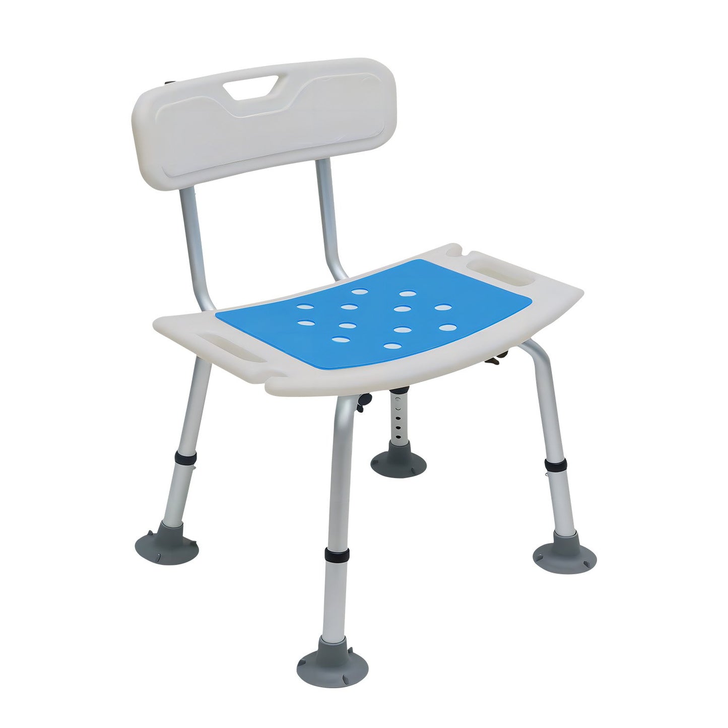 Orthonica Adjustable Aluminium Shower Chair - Non-Slip Seat (136 kg Capacity)