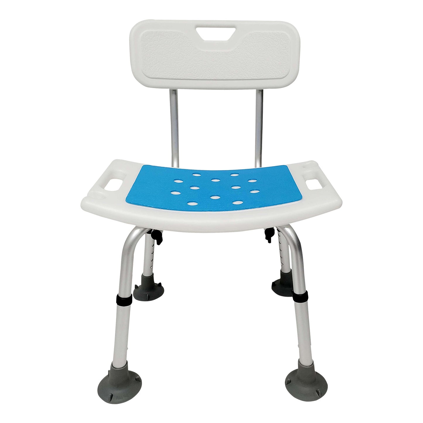 Orthonica Adjustable Aluminium Shower Chair - Non-Slip Seat (136 kg Capacity)