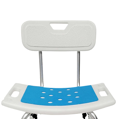Orthonica Adjustable Aluminium Shower Chair - Non-Slip Seat (136 kg Capacity)