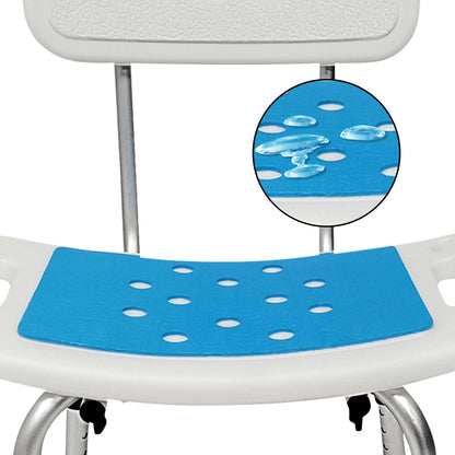 Orthonica Adjustable Aluminium Shower Chair - Non-Slip Seat (136 kg Capacity)