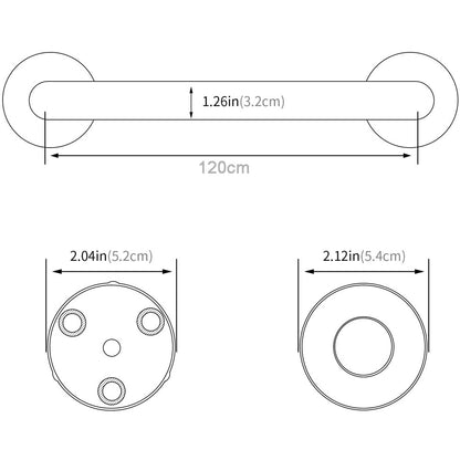 120cm Stainless Steel Grab Rail, Bathroom Shower & Stairway