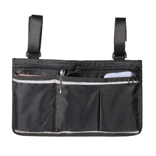 Wheelchair & Walker Side Storage Bag, Double-Sided, Black