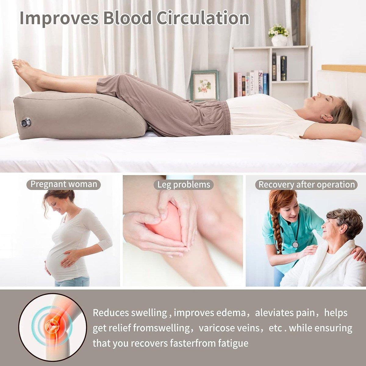 Inflatable Leg Elevation Cushion - Wedge Support Pillow