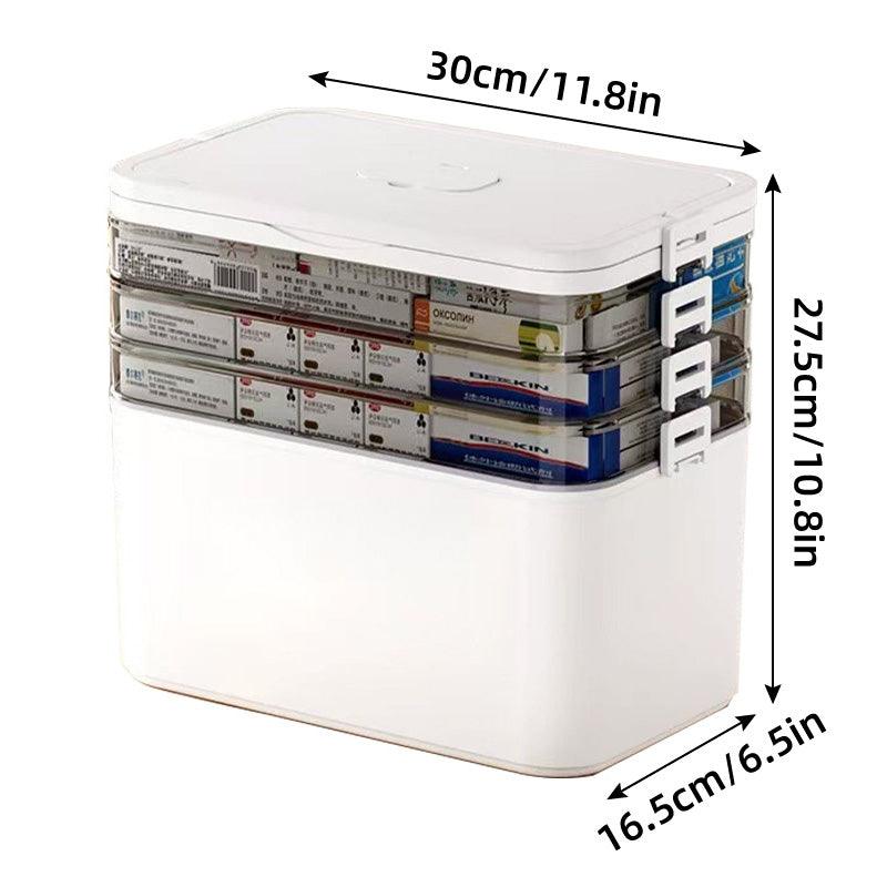 4-Layer Portable Medicine Storage Box