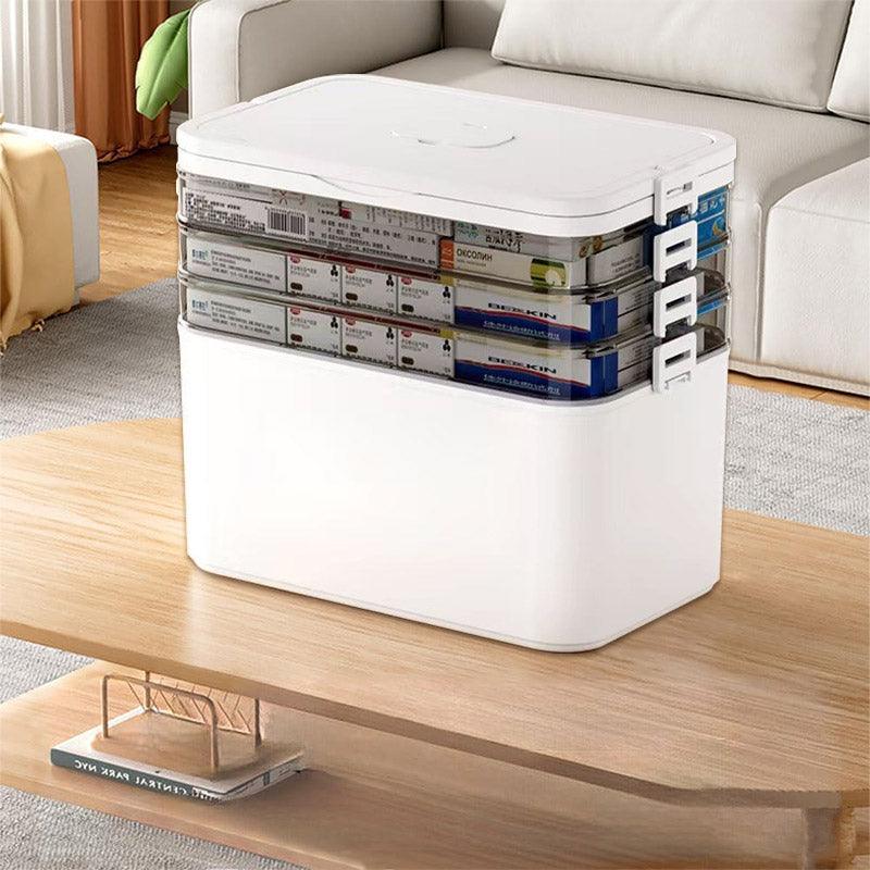 4-Layer Portable Medicine Storage Box