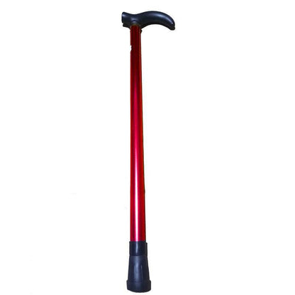 Metal Walking Stick Travel Retractable Cane Pole Compact Adjustable Lightweight - Silver