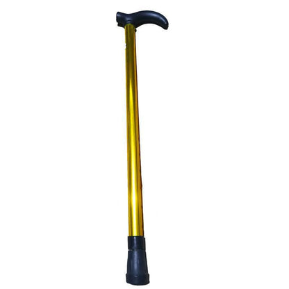Metal Walking Stick Travel Retractable Cane Pole Compact Adjustable Lightweight - Silver
