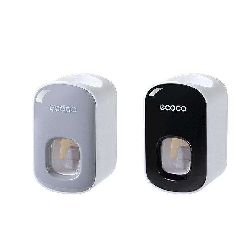 Ecoco Automatic Toothpaste Dispenser - Wall Mounted Hands-Free Squeezer (Black)