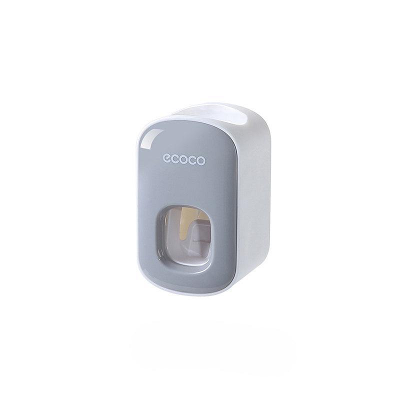 Ecoco Automatic Toothpaste Dispenser - Wall Mounted Hands-Free Squeezer (Black)