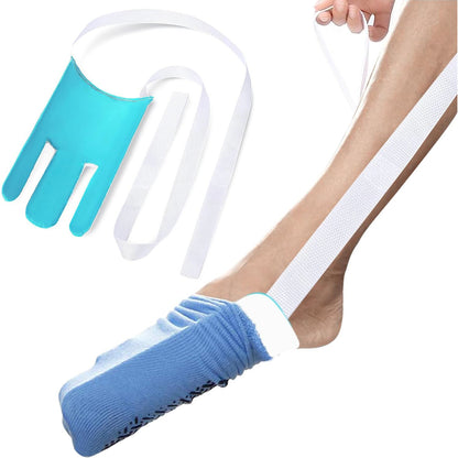 Easy-On Three-Finger Sock Aid with Long Cords
