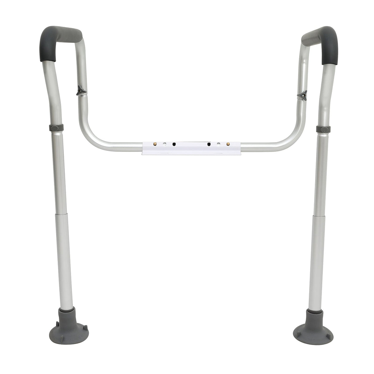 MoveWell toilet safety frame padded armrests close up