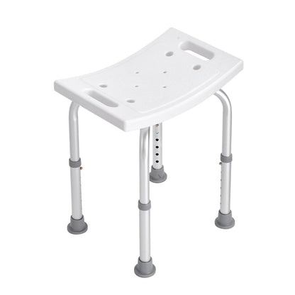 Adjustable Shower Stool with Handles - Non-Slip Seat (158 kg Capacity)