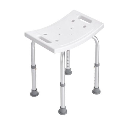 Adjustable Shower Stool with Handles - Non-Slip Seat (158 kg Capacity)