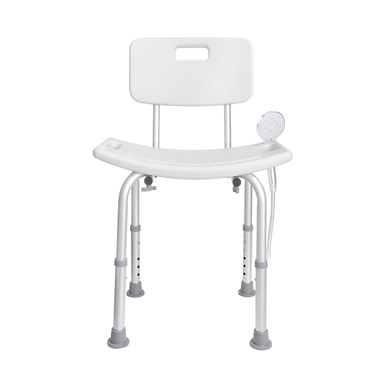 Adjustable Shower Chair with Back - Non-Slip Seat (158 kg Capacity)