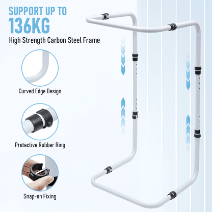 Adjustable Blanket Lifter Bar with Bed Clips - Bedding Support Frame (62-82 cm)