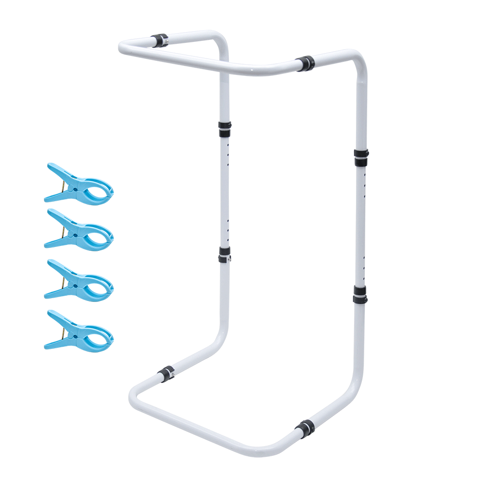 Adjustable Blanket Lifter Bar with Bed Clips - Bedding Support Frame (62-82 cm)