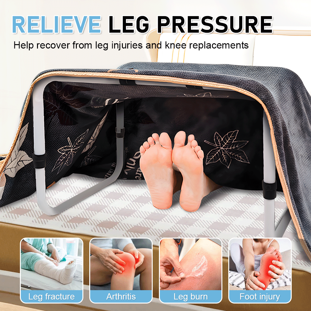 Adjustable Blanket Lifter Bar with Bed Clips - Bedding Support Frame (62-82 cm)