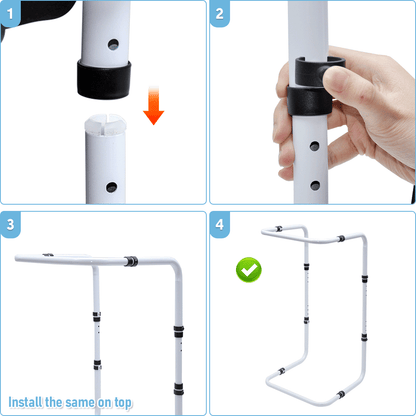 Adjustable Blanket Lifter Bar with Bed Clips - Bedding Support Frame (62-82 cm)