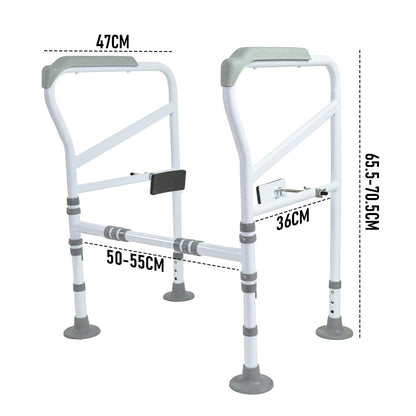 Adjustable Toilet Support Frame - Foldable Design (150 kg Capacity)